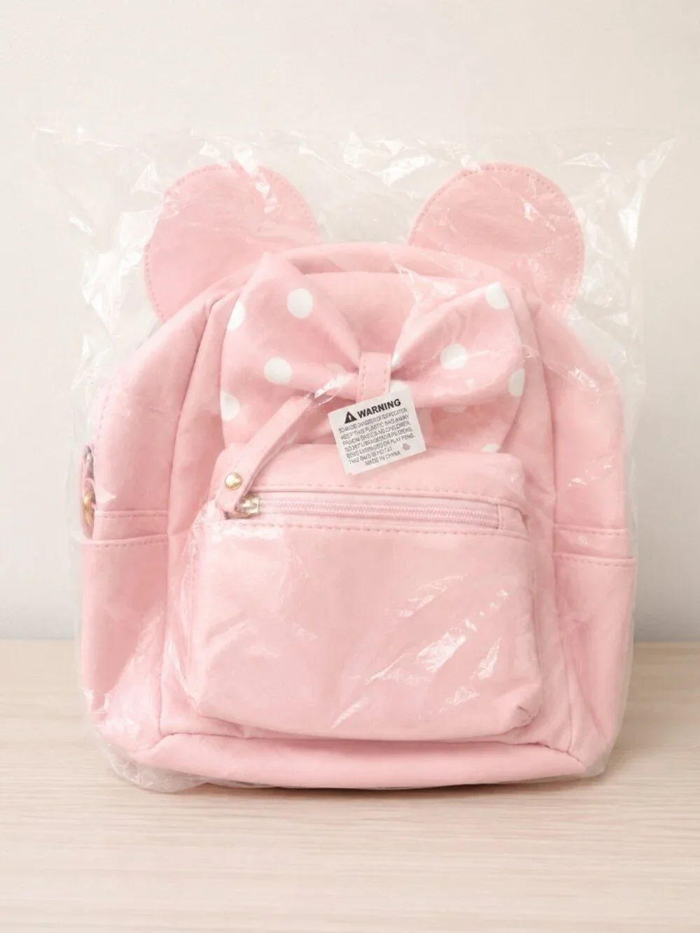 Pink Mouse Ear Kids Backpack Bow Mini Bag